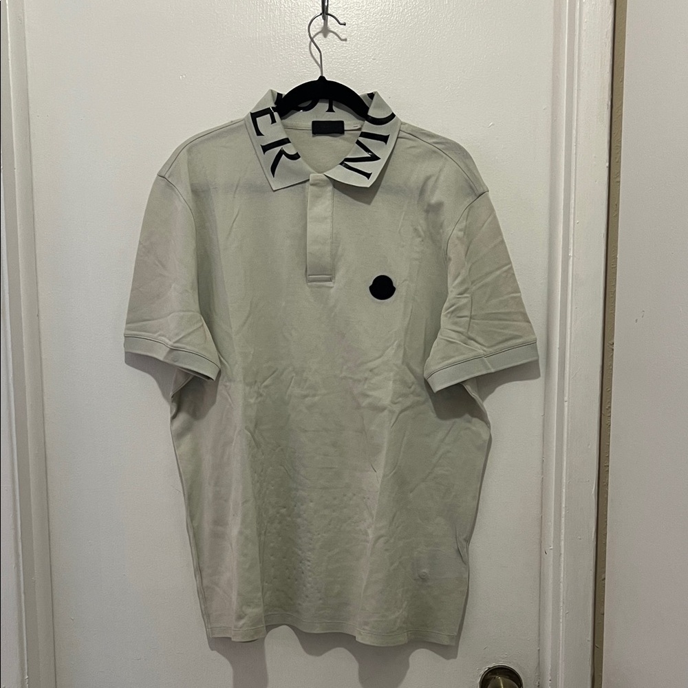 Moncler Cotton Piqué Polo Shirt with a Logo Print Collar